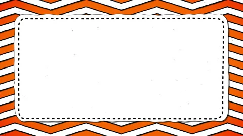 Orange Stripes Zig-Zag White Rectangle Shape Background For Text Stock Footage 56174807