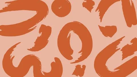 Orange stroke art background Stock Illustration