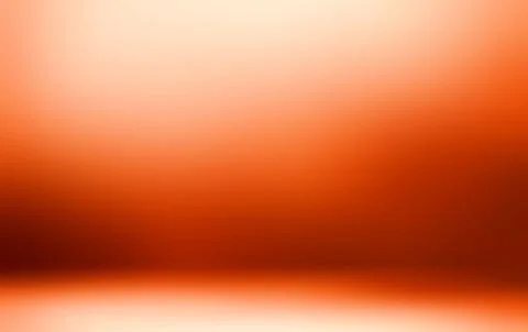 Orange studio 3d empty background. Wall and floor smooth blurred texture. Stock Illustration