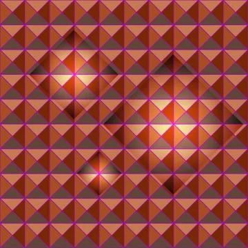 Orange studs seamless texture with light glow Stock Illustration