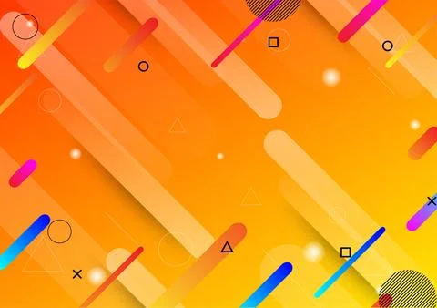 Orange style with dynamic shapes background Stock Illustration