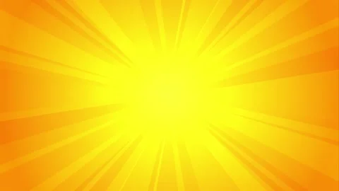 Orange summer sunburst motion background. 4K vibrant yellow sun rays animat.. Video stock 327016415