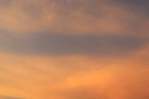 Orange sun light on cloud. Stock Photos