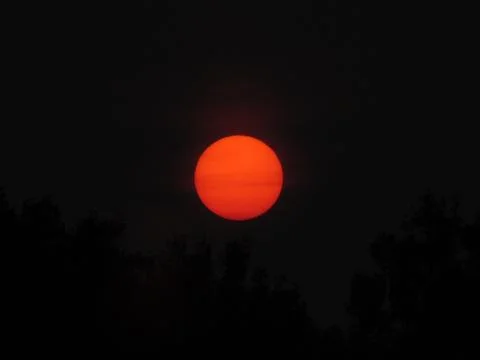 Orange Sun 스톡 사진