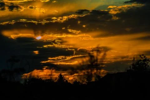 Orange sun Stock Photos