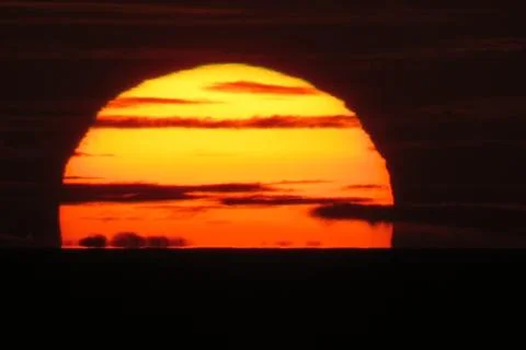 Orange sun Stock Photos
