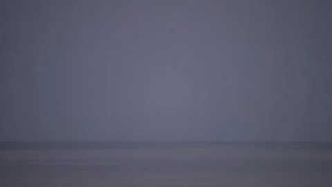 Orange sun sinking in fog time lapse Stock Footage 285540776