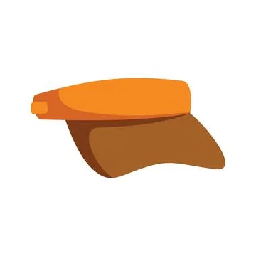Orange sun visor protecting from sun light Stock Illustration