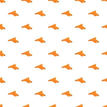 Orange sun visors seamless pattern on white background Stock Illustration