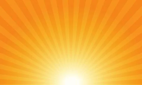 Orange sunburst background pattern. Stock Illustration