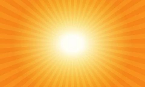 Orange sunburst background pattern. Stock Illustration