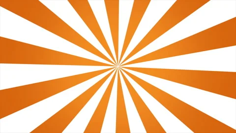 Orange sunburst pattern background rotation motion. Video stock 134450531