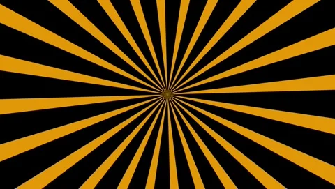 Orange Sunburst Pattern on Black Background radial Stock Footage 317452914