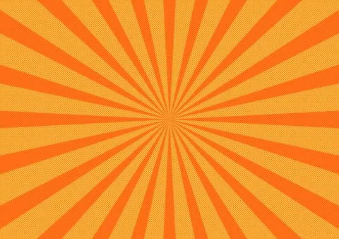 Orange Sunburst Style Background, Vector Illustration Stock Illustration