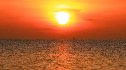 Orange sunrise beach Vídeo Stock 42074276