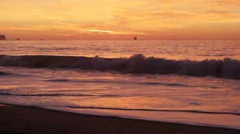 Orange Sunset from Baker Beach Stock Footage 57930921