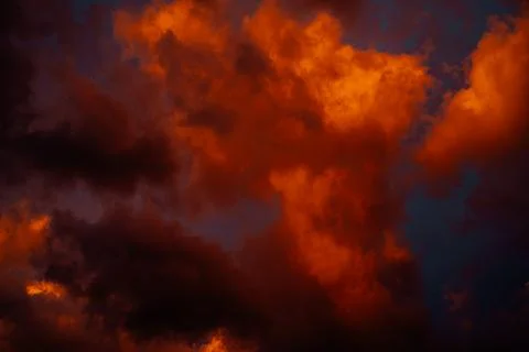 Orange sunset clouds. Background. Texture Stock-Fotos