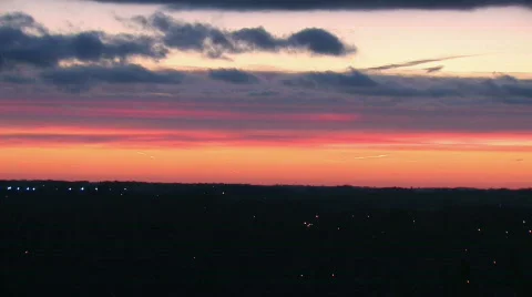 Orange Sunset Stock Footage 668617