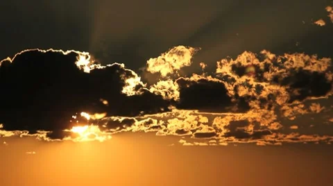 Orange Sunset Stock Footage 8678793