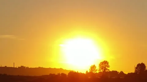 Orange sunset Stock Footage 12037879