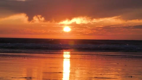 Orange sunset Stock Footage