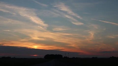 Orange sunset. Stock Footage 286252623