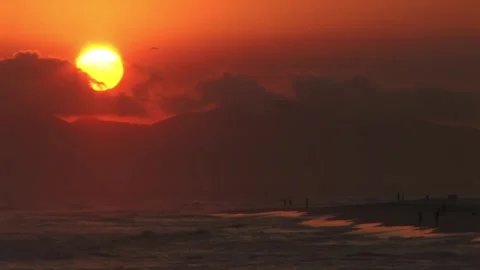 Orange sunset Stock Footage 315594083