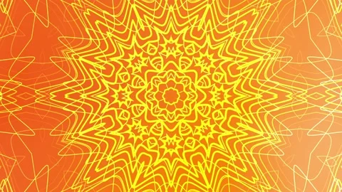Orange sunset gradient with mandala overlay Stock Footage 306448768