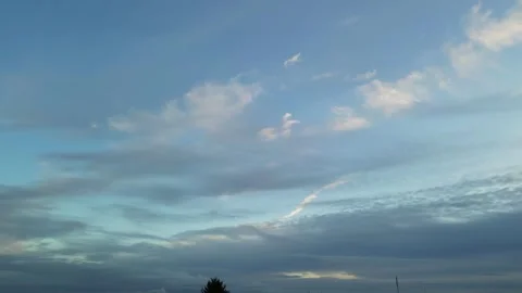 Orange Sunset with Orange Clouds and Sky over England UK Video stock 254561841