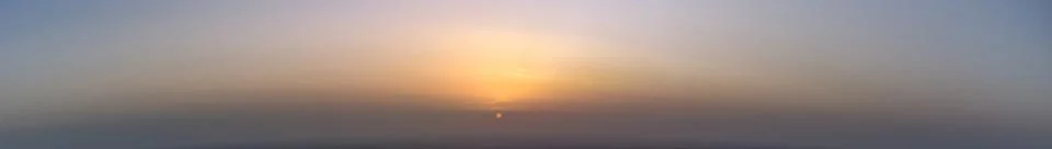 Orange sunset. Panorama of the evening sky. Stock Photos