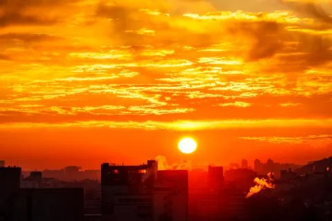Orange sunset Stock-Fotos