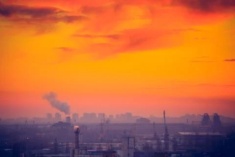 Orange sunset Stock Photos