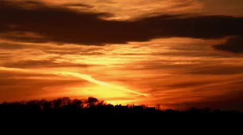 Orange sunset Stock Photos