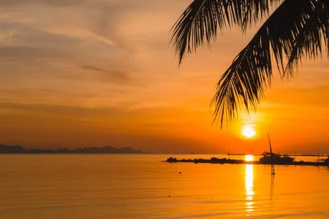 Orange sunset Stock Photos