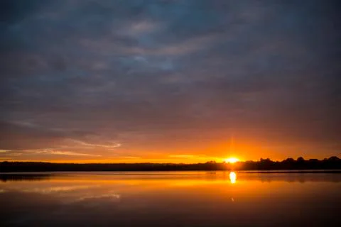 Orange sunset Stock Photos