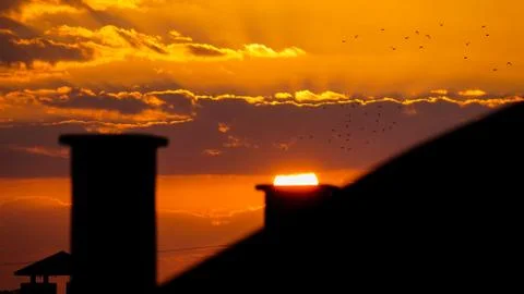 Orange Sunset Stock Photos