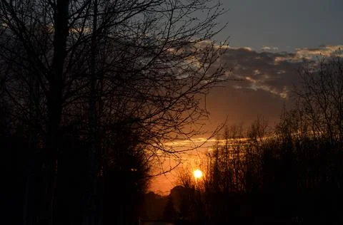 Orange sunset Stock-Fotos