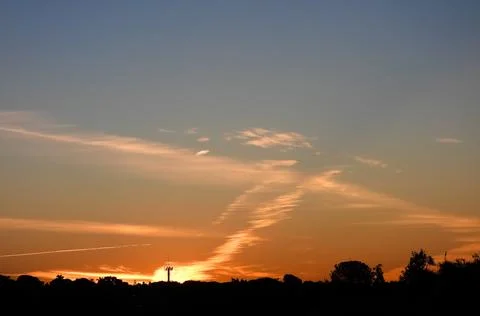 Orange sunset Stock Photos