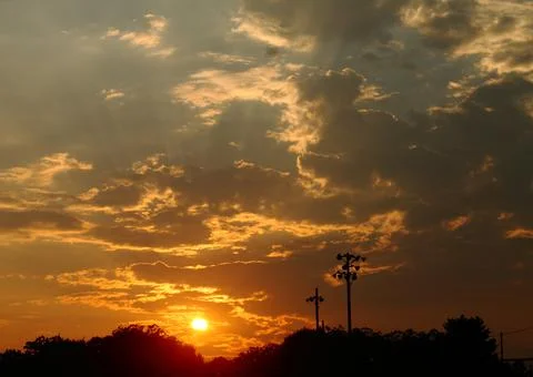 Orange Sunset Stock Photos