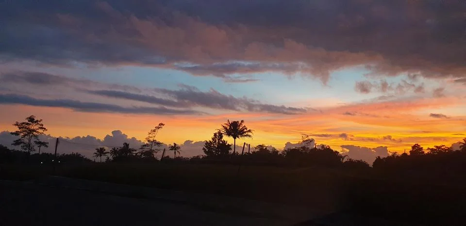 Orange sunset Stock Photos