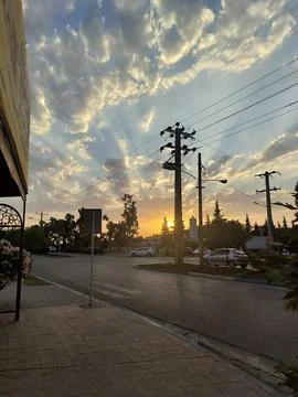 Orange sunset Stock Photos