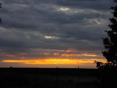 Orange sunset Stock Photos