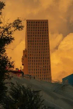 Orange sunset Stock Photos