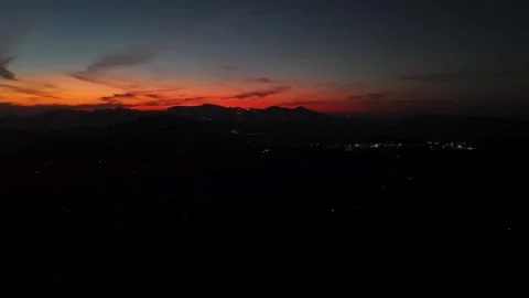 Orange Sunset Sky with Cinematic Dolly Motion 4K Video Stock Footage 331765103