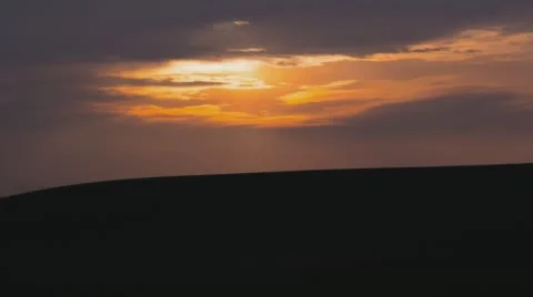 Orange sunset sky Stock Footage 58652988