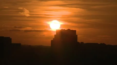 Orange sunset timelapse Stock-Footage 8981575