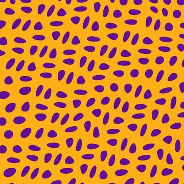 Orange surface with purple oval shaped forms. Halloween colors pattern Stock Photos