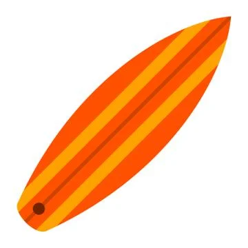 Orange Surfboard vector icon flat isolated Stock Illustration