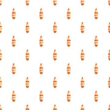 Orange surfboards seamless pattern celebrating summer beach holidays Illustrazione stock