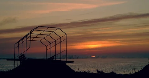 ORANGE SUSET 10 Stock Footage 118916774